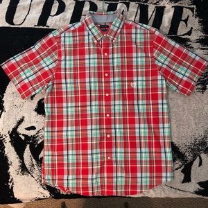 Chaps SS button down T-Shirt. Men’s size M.